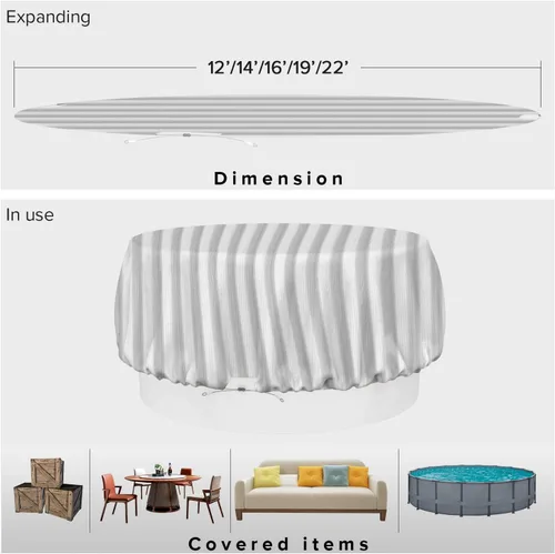 Vista 72 de Fundas para muebles de patio, impermeables, resistentes a los rayos UV, resistentes a los rayos UV, para exteriores, mesa redonda y rectangular