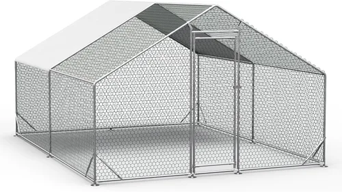 Vista 8 de OUYESSIR Gallinero para exteriores, gran techo de espionaje con cubierta impermeable para uso en granja en el patio trasero, jaula para aves