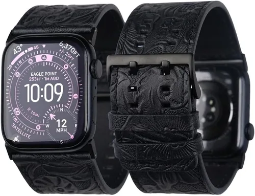 Vista 9 de Tefeca Correa Dual Series Compatible con Apple Watch Ultra 2/Ultra 49mm, Series 10 46mm, Series 9/8/7 45mm, SE2/SE/6/5/4 44mm