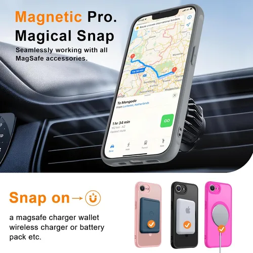 Vista 403 de MOCCA - Funda magnética resistente para iPhone XR de 6.1 pulgadas, compatible con MagSafe, funda con protección contra caídas de grado militar