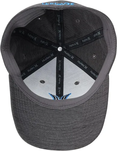 Vista 5 de Hurley Sombrero para hombre - H2O-DRI Max Icon Gorra ajustada elástica de ala curvada