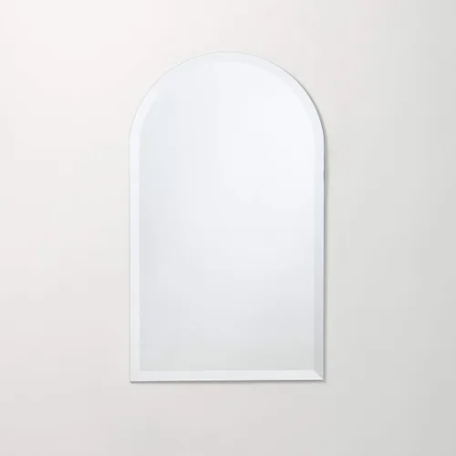 Vista 3 de Better Bevel - Espejo de catedral sin marco de 19 x 32 pulgadas, borde biselado de 1 pulgada, espejo de pared de baño