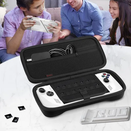 Vista 8 de Fintie Case for ASUS ROG Ally X 2024 ROG Ally 2023, Shockproof Protective Cover Hard Shell with Inner Pocket & 14 Game Card Slots for ASUS ROG Ally