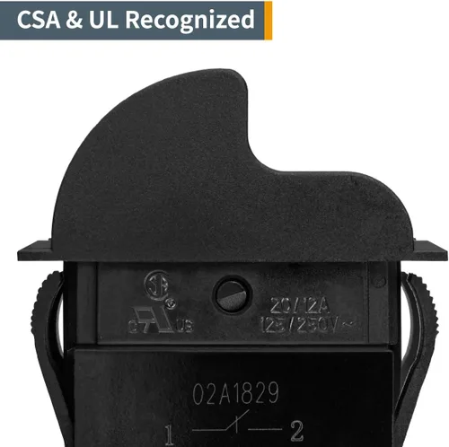 Vista 6 de POWERTEC Interruptor de palanca de seguridad de encendido y apagado de doble voltaje de 120 V/230 V para herramientas eléctricas, se adapta a sierra