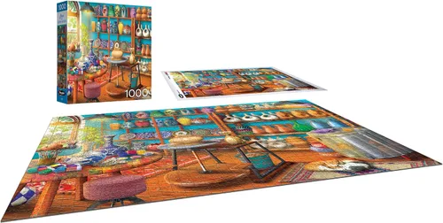 Vista 3 de RoseArt - Hobby Haven - Pottery Studio - Rompecabezas de 1000 piezas para adultos
