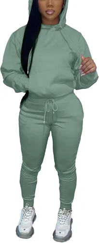 Vista 16 de Alunzoem Conjunto deportivo para mujer, 2 piezas, sudadera con capucha
