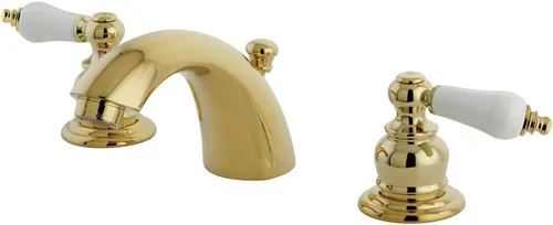 Vista 9 de Kingston Brass KB948B Victorian Mini Spread Lavatory Grifo de Lavatorio, Níquel Cepillado, 4,5 x 3,5 x 2,06