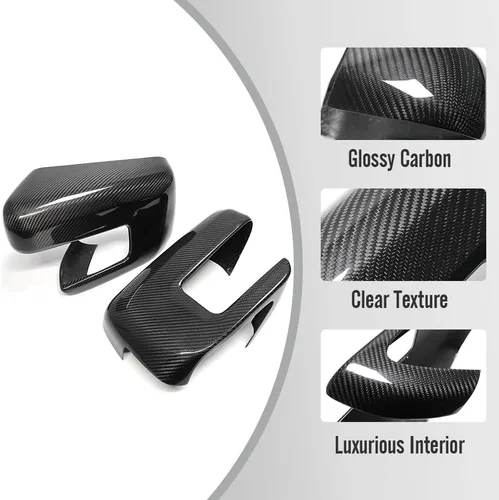 Vista 7 de Cubierta seca de fibra de carbono para espejo lateral Ford F150 F-150 Raptor R Shelby Lariat Platinum 2021 2022 2023 2024, revestimiento de espejo