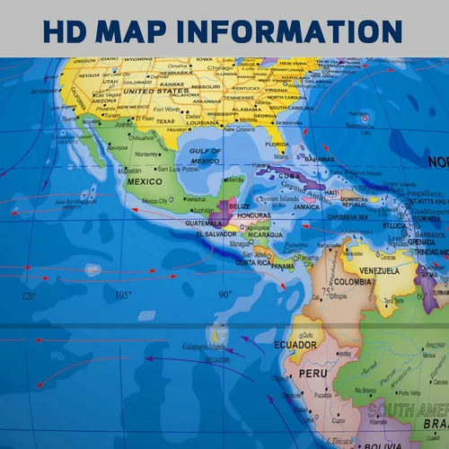 Vista 5 de Globo mundial grande de 13 pulgadas para adultos, globo educativo para niños, coloridos detalles de mapa del mundo HD para el aprendizaje