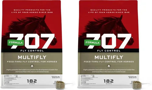 Vista 9 de Formula 707 MultiFly - Pellets de control de mosca para caballos - Reducción de población de moscas sabrosas y seguras