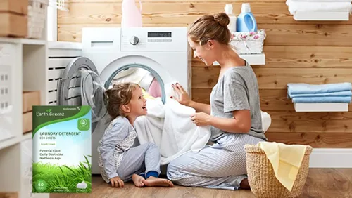 Vista 7 de Sábanas de detergente para ropa, lino fresco, sin jarra de plástico (60 cargas), 30 hojas