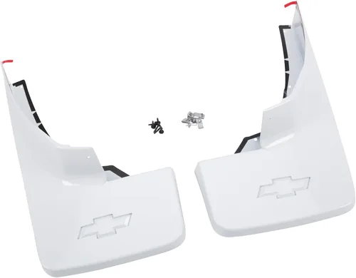 Vista 3 de GM Accessories 23387357 - Protectores de salpicaduras moldeados en la parte trasera en plateado hielo metálico