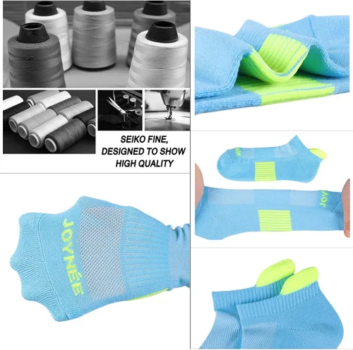 Vista 6 de JOYNÉE Mens Athletic Socks Low Cut Cushion Running Socks Breathable Comfort for Sports 6 Pack