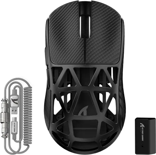 Vista 14 de ATTACK SHARK R2PRO - Ratón superligero de aleación de magnesio de 1.59 oz, sensor PixArt PAW3950, 42000DPI, frecuencia de sondeo inalámbrico