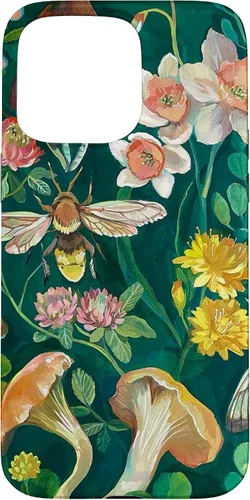 Vista 30 de Funda Boho Bee Greenery Luna Moth Vintage Botanical Mushroom para iPhone 13 Pro