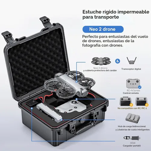 Vista 2 de STARTRC Funda NEO 2, funda impermeable de transporte duro para DJI Neo 2, accesorios para controlador RC-N【NO para RC 2/RC】