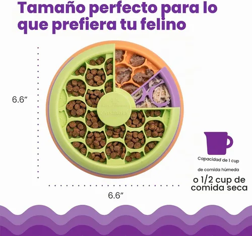 Vista 5 de Catstages Kitty Lickin' Layers - Juguete interactivo para gatos con alimentación lenta, rompecabezas de golosinas, para comida seca o húmeda