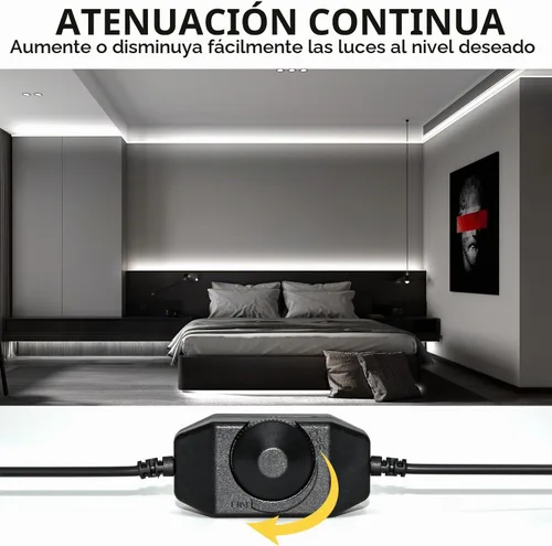 Vista 2 de Tira de luces LED de 10 pies, 12 V, 6000 K, regulable, color blanco