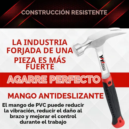 Vista 5 de Martillo de garra forjado en una sola pieza - 16OZ