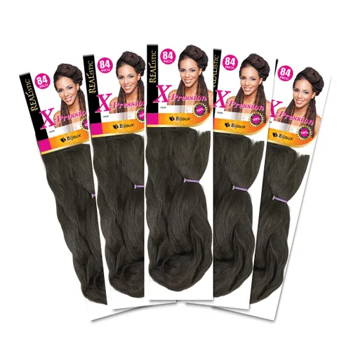 Vista 14 de Realistic Trenza original X-Pression 84 pulgadas 100% Kanekalon (paquete de 3, 1) M-61XPRES84