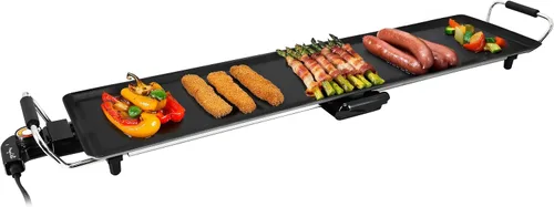 Vista 8 de MegaChef Parrilla eléctrica con revestimiento antiadherente de cobre, control de temperatura ajustable y bandeja de goteo, versátil electrodoméstico