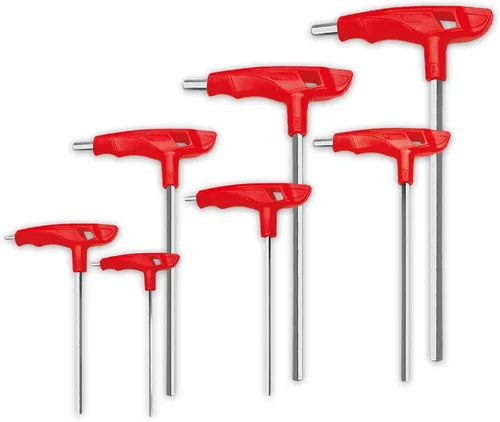 Vista 7 de WISEUP Juego de llaves allen con mango en T de 2.5mm métrico, juego de llaves hexagonales CR-V de servicio pesado con brazo largo