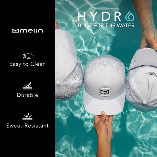 Vista 5 de melin Trenches Icon Hydro, gorra de rendimiento a presión, resistente al agua, para hombres y mujeres, golf, correr o entrenar