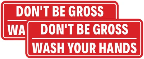 Vista 44 de Letrero de puerta o pared con texto en inglés "Don't Be Gross ("No seas gros") con texto en inglés "Don't Be G