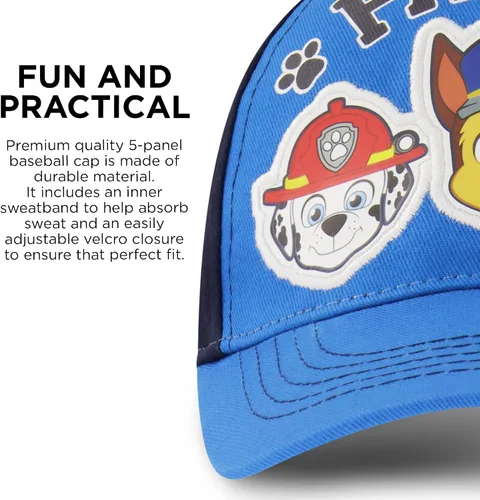 Vista 4 de Nickelodeon - Gorra de béisbol para niños de 2 a 7 años, diseño de Patrulla Canina