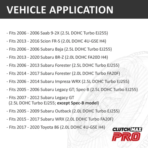 Vista 2 de PRO Performance Chromoly - Volante de embrague compatible con Saab 9-2X Subaru Baja Forester Impreza WRX Legacy GT Outback EJ255, FA20F