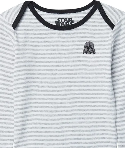 Vista 4 de Tienda Essentials Disney Marvel Star Wars Unisex Babies' Long-Sleeve Bodysuits, Pack of 5