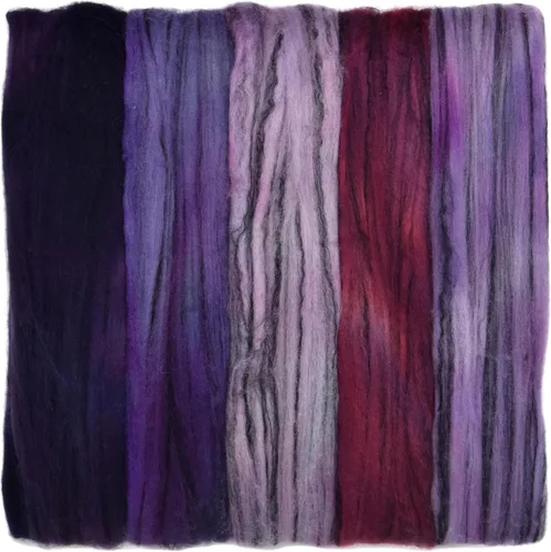 Vista 14 de Teñido a mano Superfino Merino Tencel Roving para hilar y fieltro. Albaricoque 1oz