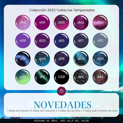 Vista 2 de Juego de esmalte de uñas de gel Beetles Cat Eye - 24 piezas, 20 colores de esmalte de uñas de gel con brillantina, cambia de color oscuro, kit
