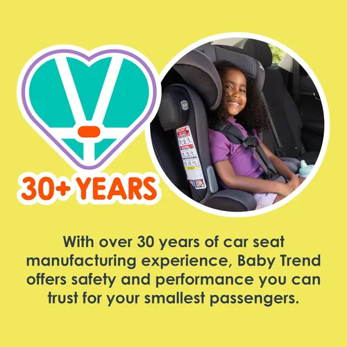 Vista 18 de Baby Trend Hybrid SI 3 en 1 - Asiento de coche con refuerzo de combinación con protección contra impactos laterales, Dash Orchid