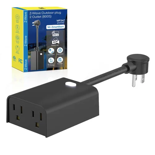 Vista 10 de Minoston Zwave MP22Z - Tomacorriente enchufable, Serie 800, inteligente para exteriores Z-Wave LR, interruptor de encendido/apagado, requiere hub Z