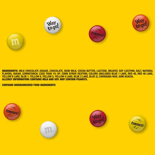 Vista 7 de M&M'S - Caramelo de chocolate con leche prediseñado para felicitaciones, 2 libras de dulces a granel con gráficos de felicitación para regalos