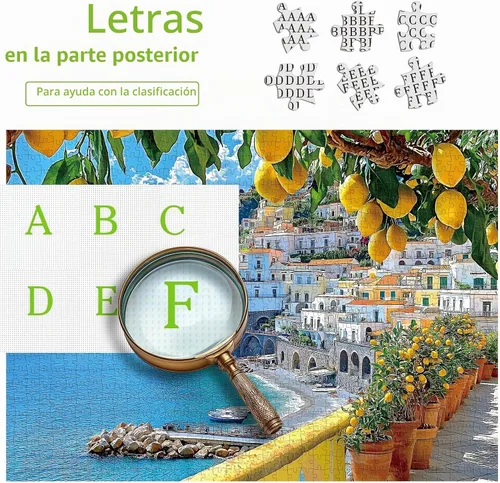 Vista 3 de MINIWAN Rompecabezas de 300 piezas de la Costa Amalfi, rompecabezas de alta calidad para adultos, estilo rústico, 17 x 11 pulgadas 300 piezas Costa