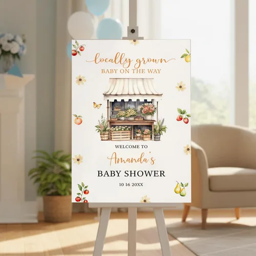 Vista 3 de Señal de bienvenida de Berry Sweet Baby Shower Fresa