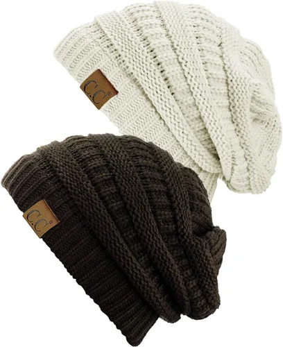 Vista 46 de Gorro a la moda de tejido suave abultado, cálido y elástico de C.C