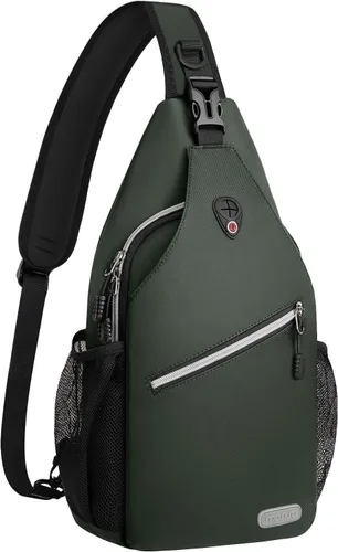 Vista 17 de Mosiso - Mochila bandolera multiusos, para viajes, senderismo, etc. Sling Backpack for Casual Travel Hiking
