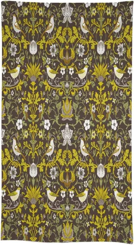 Vista 323 de Mantel Floral Retro de Pájaros, Diseño Original Bohemio William Morris Estampado Cubierta de Mesa para Hogar Picnic Fiesta Comedor Cocina William
