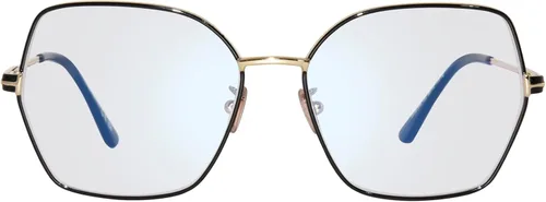 Vista 2 de Tom Ford TF5876-B 032 - Gafas graduadas para mujer, color oro pálidonegro, borde completo, 2.205 in