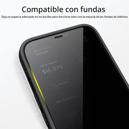 Vista 7 de JETech Protector de pantalla de privacidad para iPhone 12 Pro Max, paquete