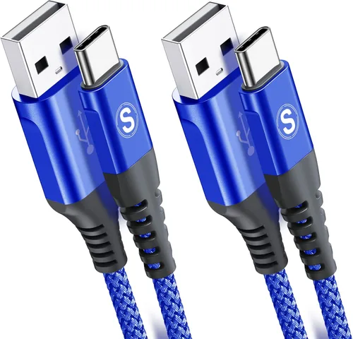 Vista 9 de sweguard Cable USB a USB C [2 unidades, 3.3 pies] de nailon trenzado USB A a tipo C, cable de carga rápida para iPhone 17, 16, 15 Pro Max, Samsung