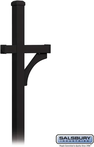 Vista 3 de Salsbury Industries 4877BLK - Kit de brazo de repuesto para poste de lujo para 1 buzón, color negro