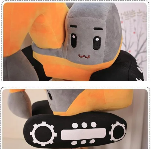 Vista 6 de XIYUAN Almohada de peluche de camión de juguete de construcción suave de 11 pulgadas, juguete de camión de juguete súper linda, juguetes de felpa