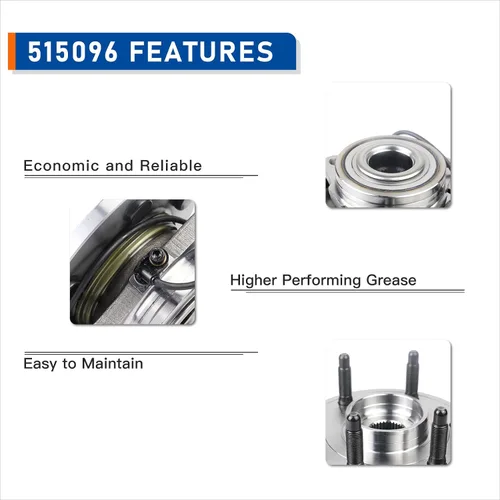 Vista 5 de MACEL 515096 Conjunto de rodamiento de cubo de rueda delantera compatible con Chevy Tahoe, Silverado 1500, Suburban 1500, Avalanche, Cadillac