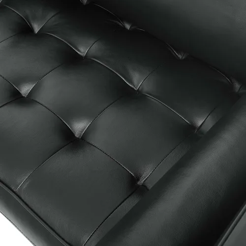 Vista 8 de Modway EEI-4633-BLK Valour - Sofá de cuero, color negro