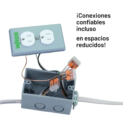 Vista 9 de Wago 221-413 LEVER-NUTS 3 Conductor Compact Connectors 2500 PK