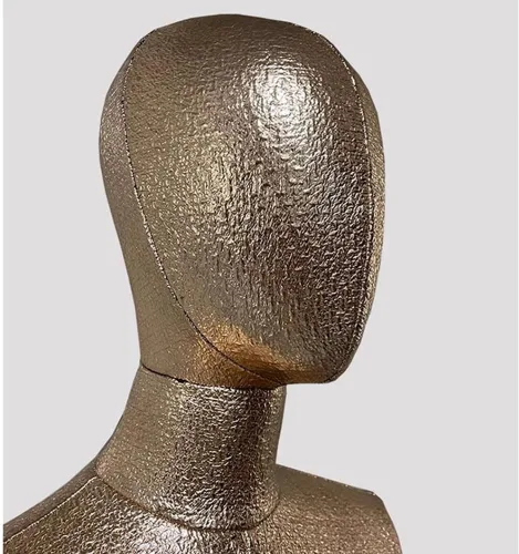 Vista 6 de Torso de maniquí femenino, forma de vestido con cabeza y brazos de madera posables, cuerpo torse de maniquí ajustable en altura